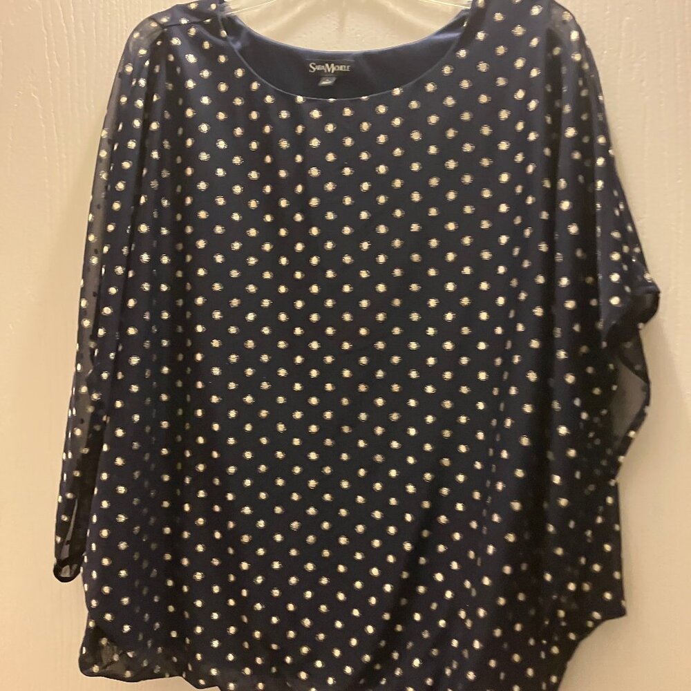 Sheer Flounce Sleeved Blouse